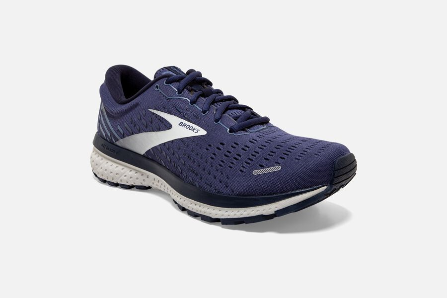 Brooks Ghost 13 Road Running Shoes - Mens - Navy/Silver - MR5013278